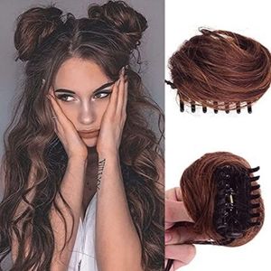 Clip in bun hair extensions